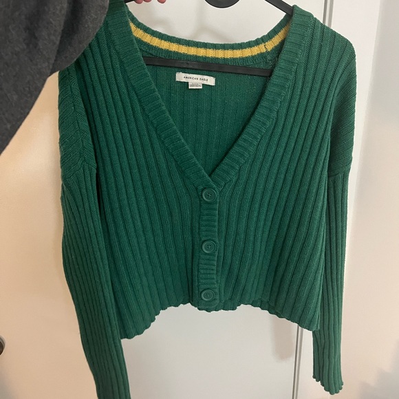 American Eagle Cropped Cardigan Sweater - Picture 2 of 5